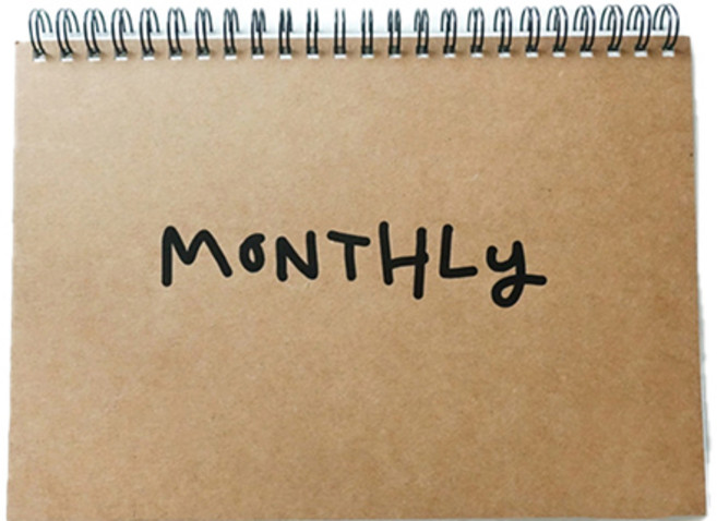 만몽샵 A5 스프링 제본 베이직 먼슬리 플래너, 1개