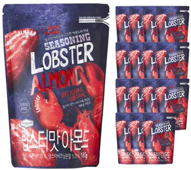 리치팜너트 랍스터맛아몬드, 180g, 16개