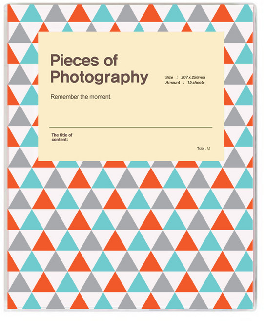 문구백서 비비드 접착식 포토앨범, 문토(흑색내지), 15매