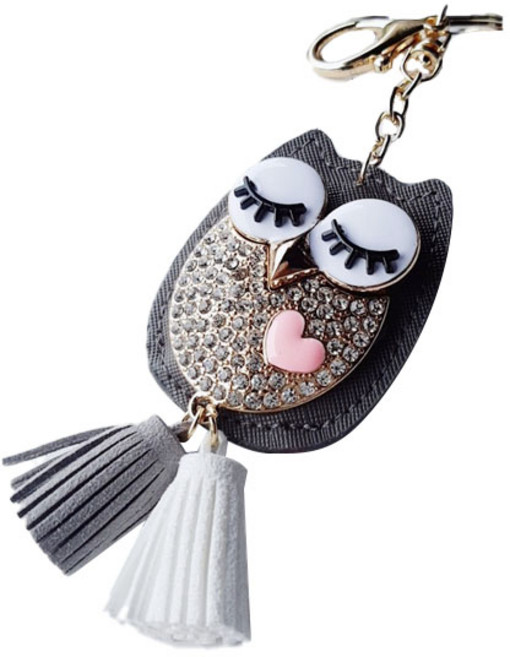 더드림 부엉이 태슬 키홀더, 그레이