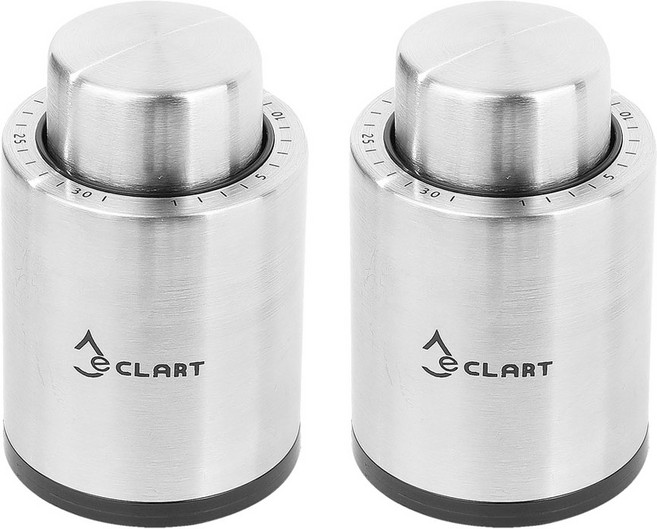 이클아트 W1 진공 와인 스토퍼, 실버, 2개