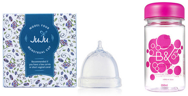 JuJu 생리컵 + 세척 용기 세트 모델4, 1세트