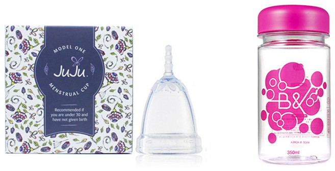 JuJu 생리컵 + 세척 용기 세트 모델1, 1세트