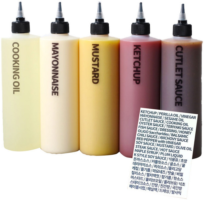 로맨틱노벰버 블랙캡 소스통 + 필름스티커 55종 세트, 500ml, 1세트