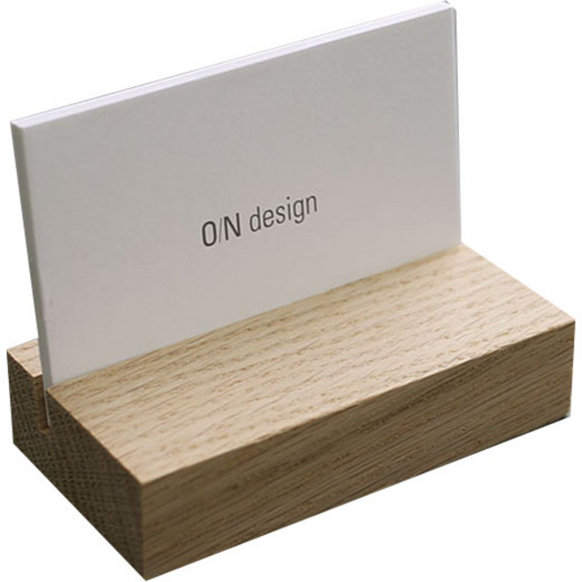 원세븐나인 오크 우드 명함꽂이, 1개