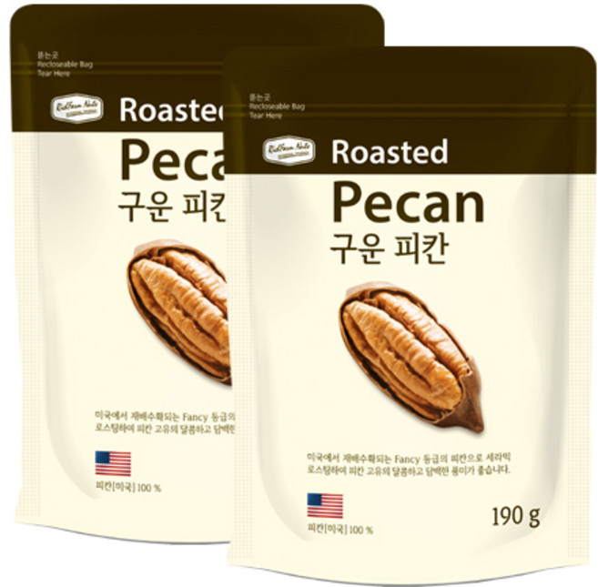 리치팜너트 구운 피칸, 190g, 2개