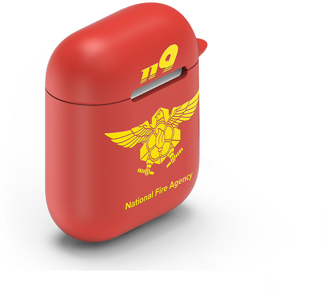 플래나 긴급출동 시리즈 에어팟 1/2세대 TPU 케이스, 소방 새매, 1개