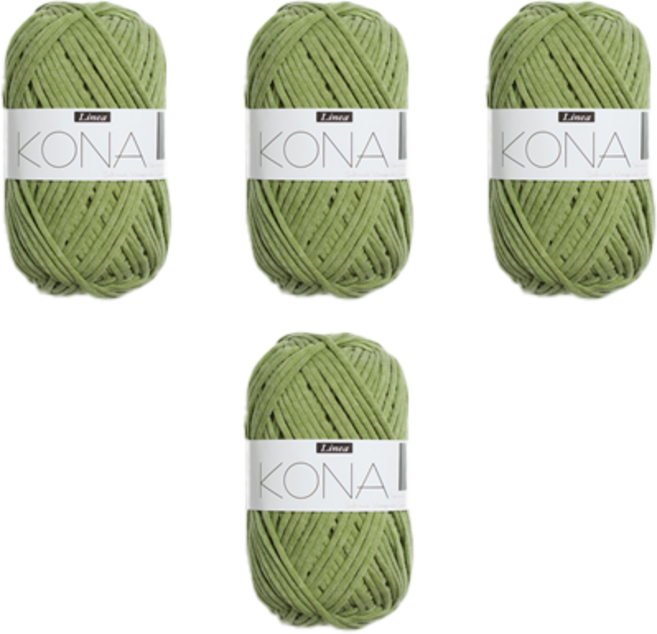리네아 코나 뜨개실, 310 연두, 4개