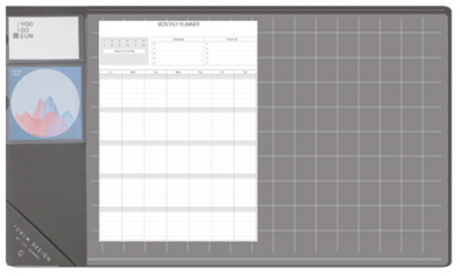문구백서 베이직데이 논슬립 데스크매트, 그레이