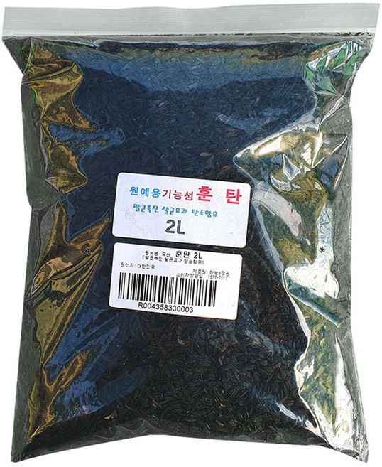 하늘e정원 원예용 기능성 왕겨숯 훈탄, 1개, 2L