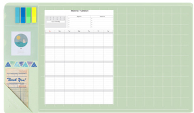 문구백서 베이직데이 논슬립 데스크매트, 민트