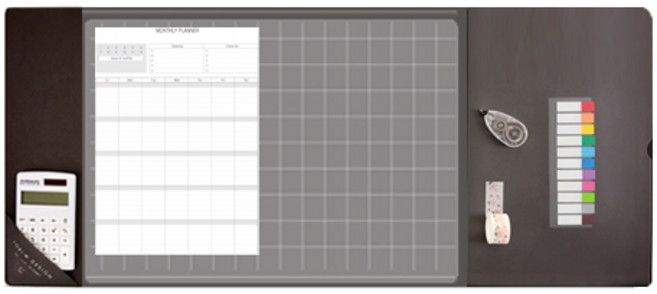 문구백서 롱데이 논슬립 데스크매트, 그레이