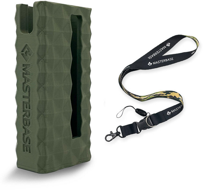 MASTERBASE SOTO噴火槍磁吸保護殼 + 掛繩項鍊組, Olive green(保護殼), 混合顏色(項鍊繩), 1套