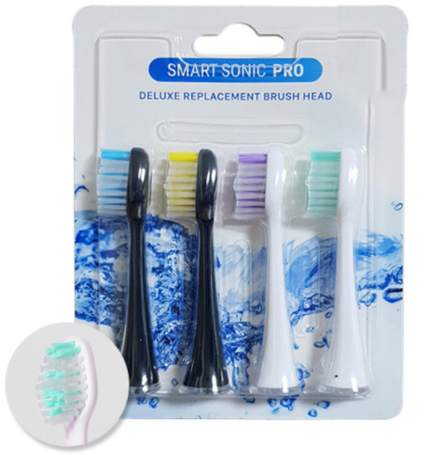 스마트소닉 프로 음파칫솔 RLT211 RLT231 전용 칫솔모 리필모 일반형 4p, SS-100, 1개