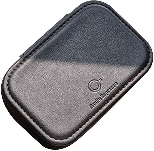 오디오에스프레소 프리미엄 가죽 이어폰 케이스 자메이카 라지, 블랙, 1개