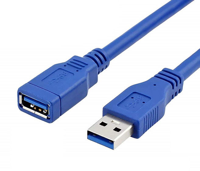 퀄리티어슈런스 고급형 USB3.0 연장 케이블 블루, 1개, 2m