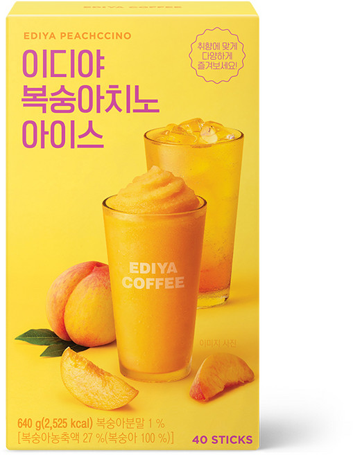 이디야 복숭아 치노 아이스티 분말, 16g, 40개입, 1개