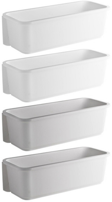 블럭마트 접착식 슬라이딩 주방 양념 통 선반 4종 세트, 랜덤발송