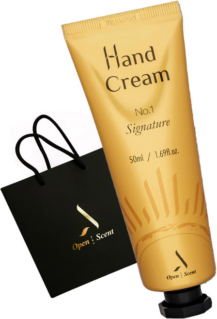 오픈더센트 퍼퓸 핸드크림 NO.1 시그니처 + 쇼핑백, 50ml, 1개