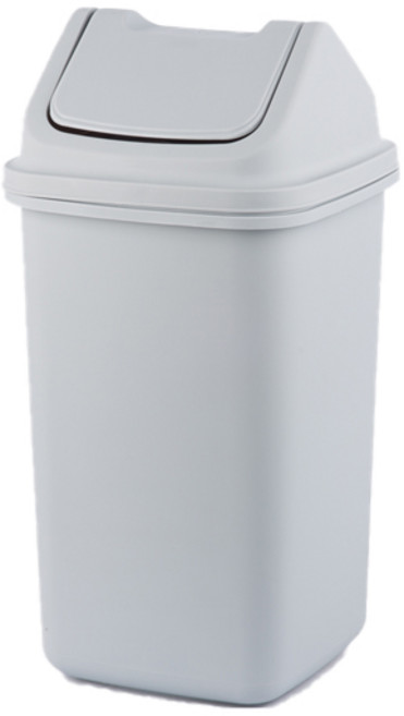 바이굿즈 정사각 종량제 휴지통 30L, 회색