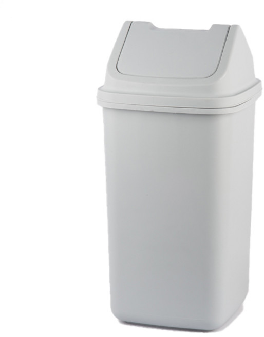 바이굿즈 정사각 종량제 휴지통 50L, 회색