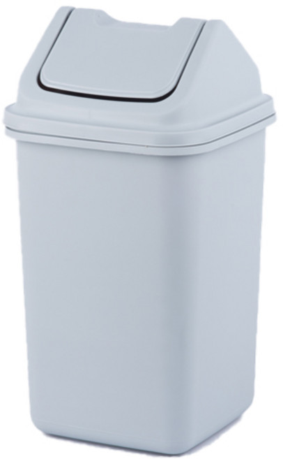 바이굿즈 정사각 종량제 휴지통 20L, 회색