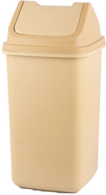 바이굿즈 정사각 종량제 휴지통 50L, 베이지