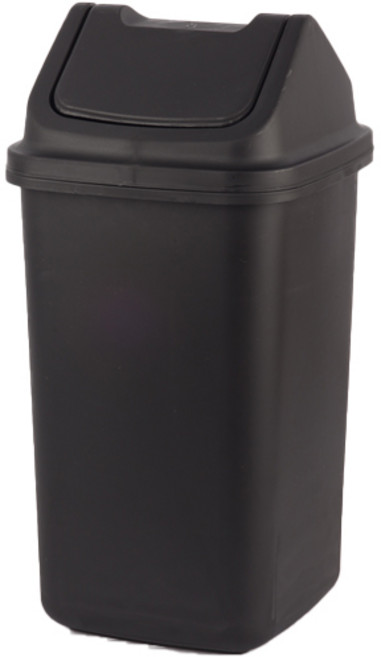 바이굿즈 정사각 종량제 휴지통 30L, 검정