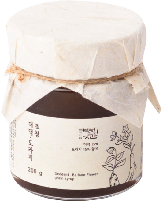 부엉이곳간 더덕 도라지 조청, 200g, 1개