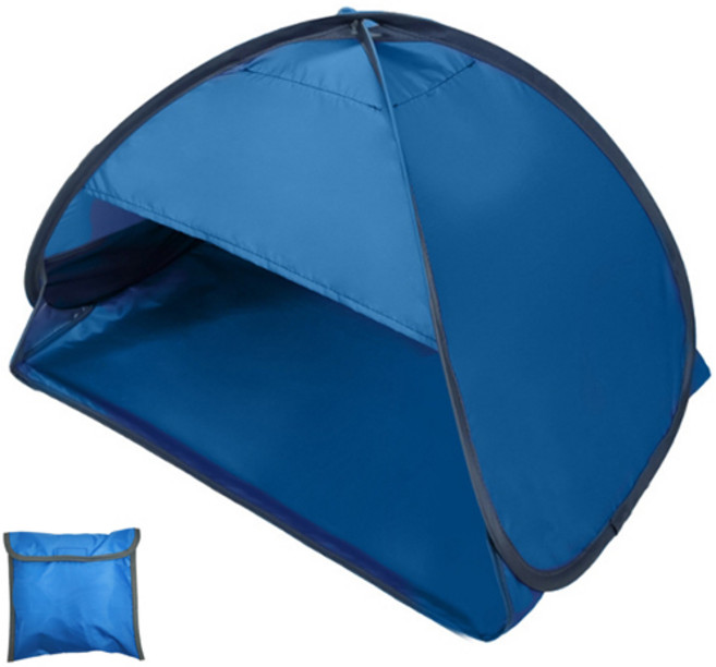 TCR 얼굴 가림막 햇빛차단 텐트 L, 블루, 1인용
