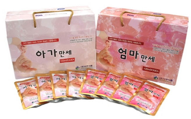 아주식품 아가만세 100ml x 30p + 엄마만세 100ml x 30p 세트, 1세트