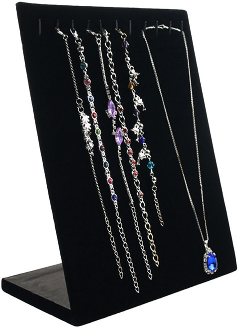 스탠드타입 목걸이 진열대, 1개, 블랙