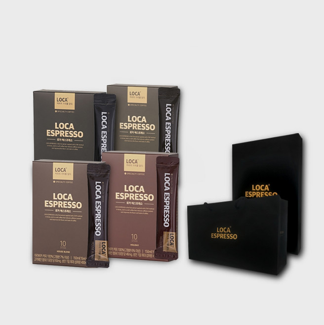 로카에스프레소 액상 스틱 커피믹스 4종 x 10p 선물세트, 15ml, 10개입, 1세트