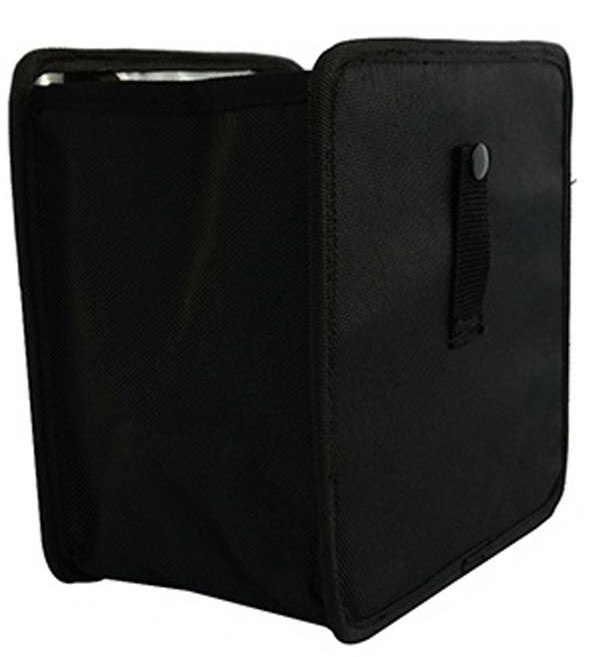 에이스피드 차량용 수납 휴지통, 블랙, 1개