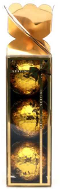 베르티니 슈퍼소닉 고반발 컬러 골프공 2피스 42.6mm 선물세트, 골드, 3개입, 1세트