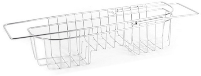 리빙해피 스텐 싱크대 세제 수세미걸이 거치대, 실버, 1개