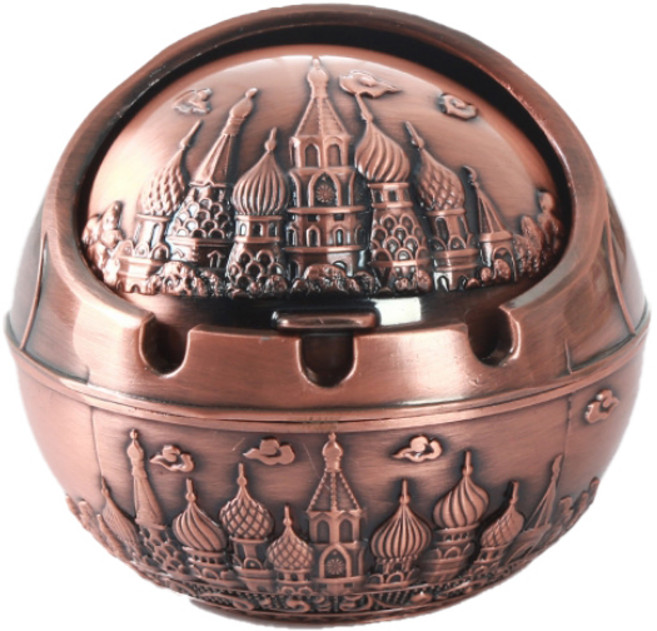 全九復古金屬煙灰缸 S, A-玫瑰金, 1個