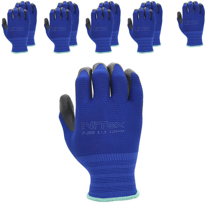 나이텍스 U3 코팅장갑 L, 블루, 10개