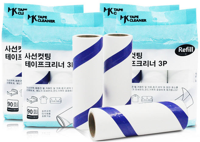 명강산업 사선컷팅 테이프 크리너 리필 3p, 5개