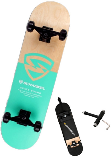 쉥켈 베이직 스케이트 보드 + 티툴 +가방 세트, 우드민트, 1개