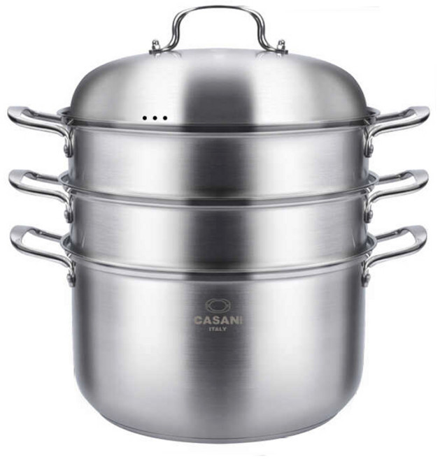 까사니 IH 쿠치나 3단 스티머 찜솥, 36cm