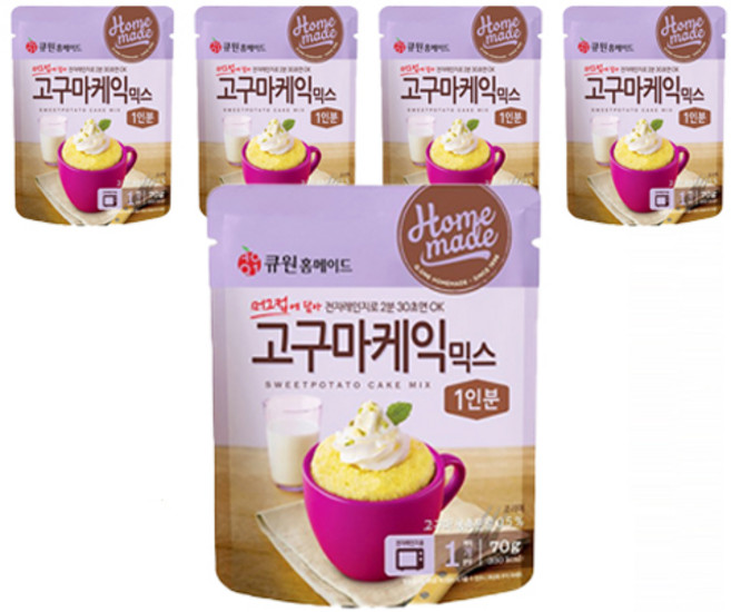 큐원 홈메이드 고구마케익 믹스, 5개, 70g