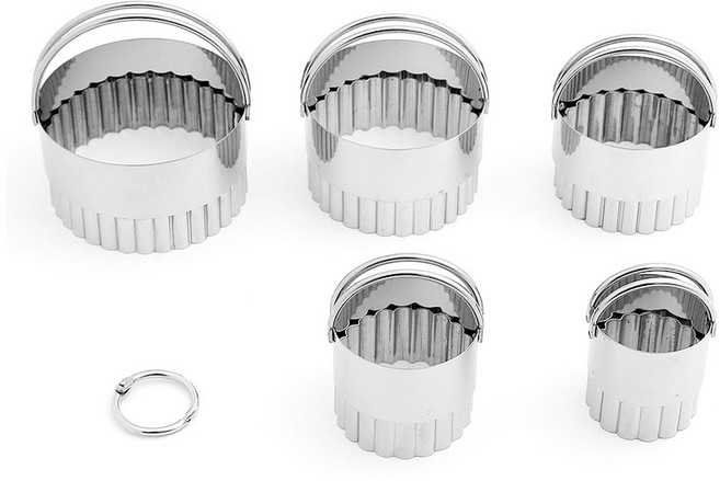 스텐 주름링 쿠키커터 5종 세트, 1세트