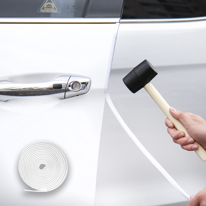 나만의차 엣지 쉴드 문콕방지 도어 몰딩 + 고무망치, white, 1세트