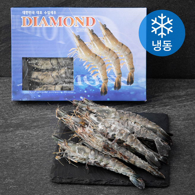 DIAMOND 홍다리 얼룩 새우 10미 (냉동), 500g, 1개