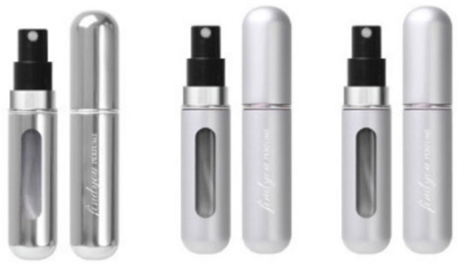 파인듀 향수 공병 3종 세트, 실버 유광, 실버 무광, 랜덤발송, 1세트