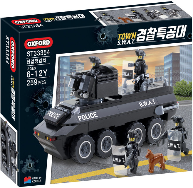 옥스포드 경찰특공대 진압장갑차 ST33354 259p, 혼합색상, 1개