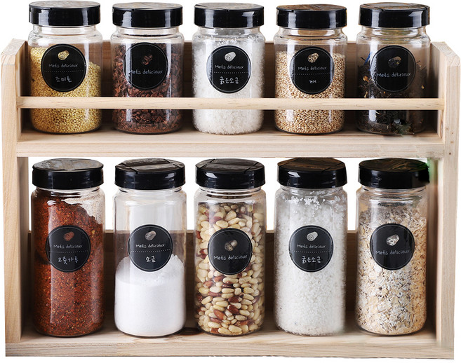 트라이탄 투웨이 양념통 세트, 1세트, 2단 수납함 + 양념병 대 5p + 소 5p + 스티커 4p