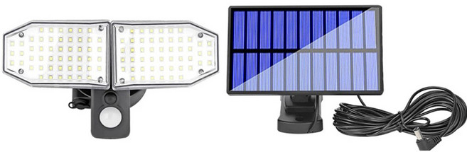 충전식 LED 모션감지 태양광 센서등 D2102, 혼합색상, 1개