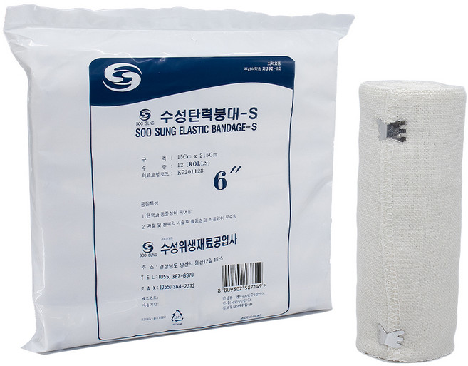 수성 탄력붕대 S 15 x 215 cm, 1개입, 12개